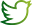 green twitter symbol
