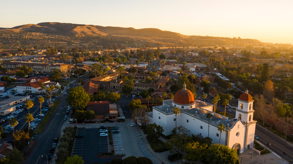 aerial view of orange county